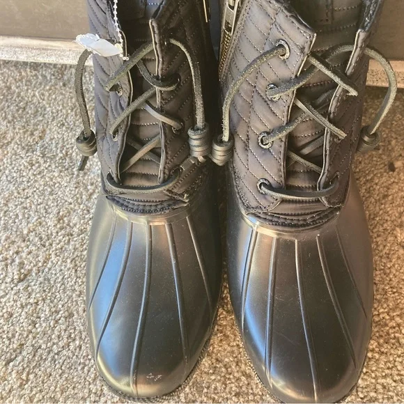🆕🖤SPERRY BLACK WOMENS RAIN BOOTS - Picture 4 of 8